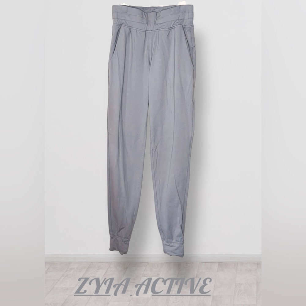 🌺ZYIA ACTIVE GRAY DRAWSTRING WAIST FRONT POCKETS JOGGERS